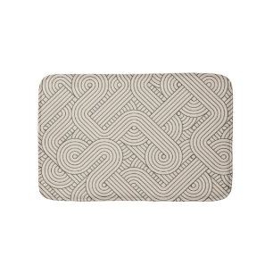 Abstract border bath mat