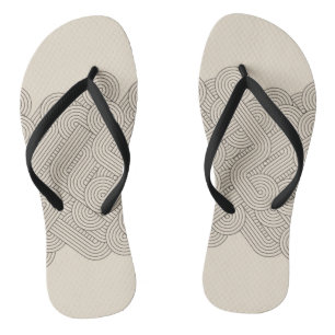 Abstract border flip flops
