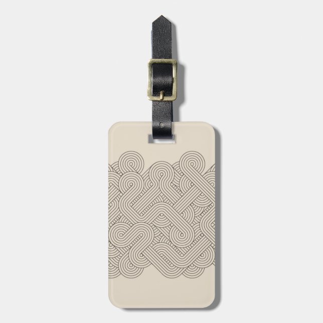 Abstract border luggage tag (Front Vertical)