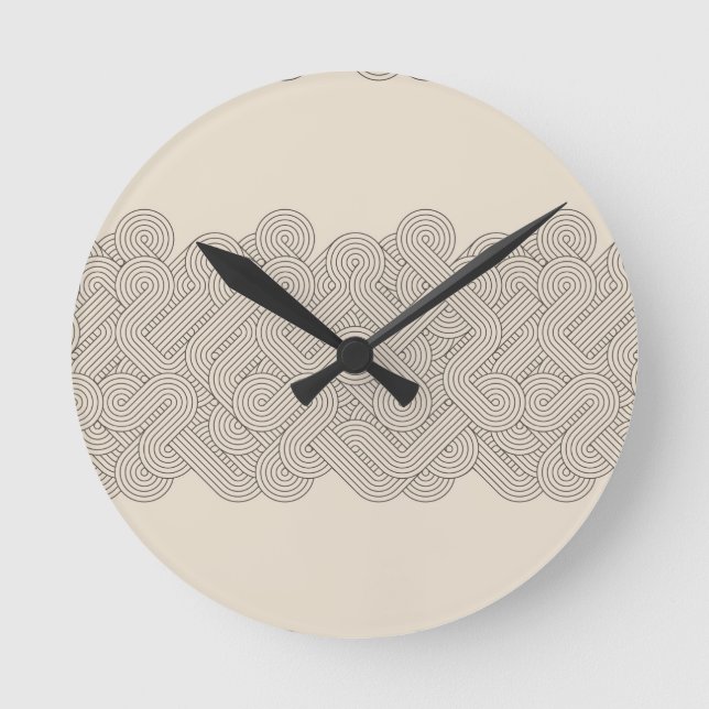 Abstract border round clock (Front)