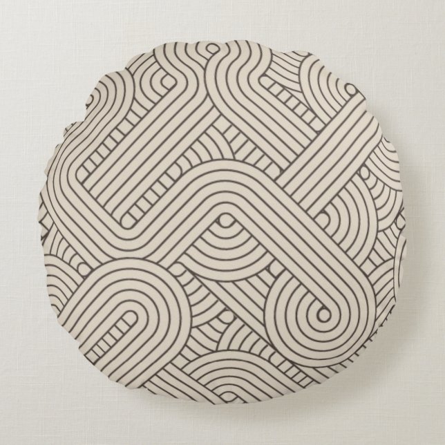 Abstract border round cushion (Front)