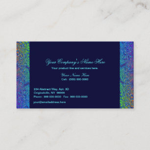 Abstract Borders in Blue Tones Business Card
