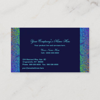 Abstract Borders in Blue Tones Business Card