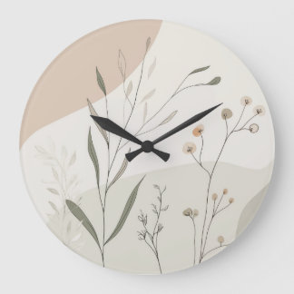 Abstract Botanical Clock – Minimal Wildflower N