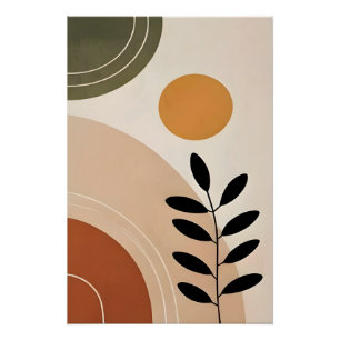 Abstract Botanical Glossy Poster Art