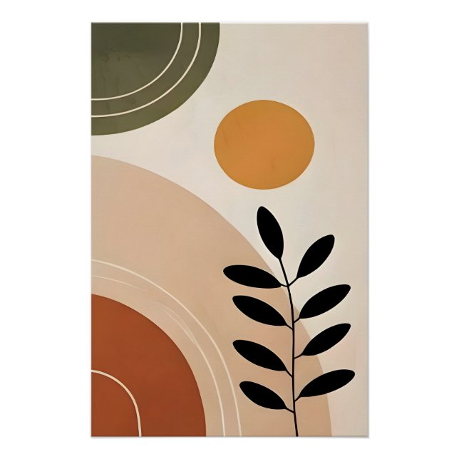 Abstract Botanical Glossy Poster Art (Front)