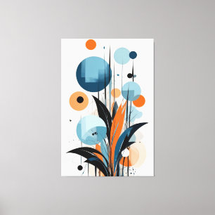 Abstract Botanical Harmony Canvas Print
