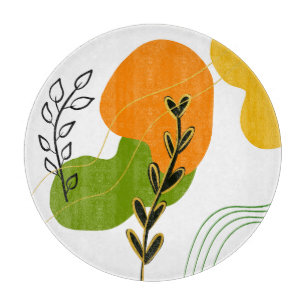 Abstract Botanical Leaf Cutting Board