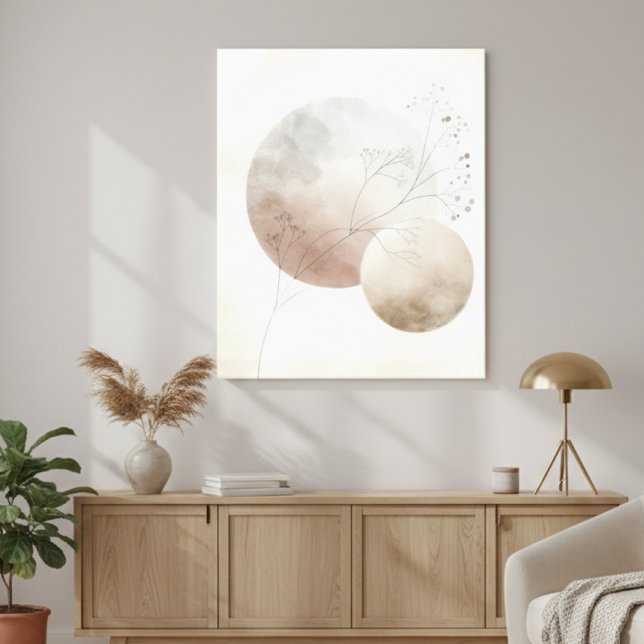 Abstract Botanical Moon Canvas Print (Creator Uploaded)