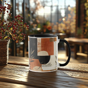 Abstract Botanical Mug - Custom Earthy Modern