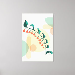 Abstract Botanical Shape Canvas Print