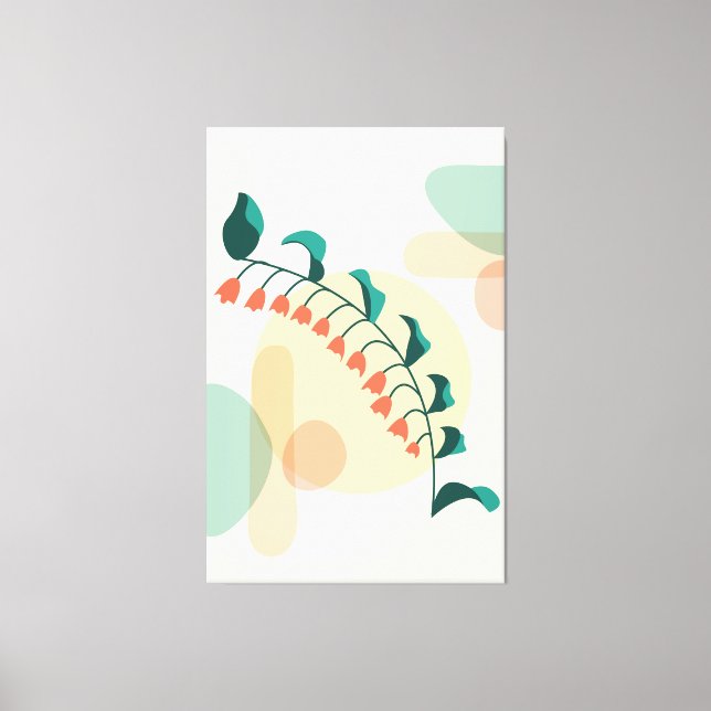 Abstract Botanical Shape Canvas Print (Front)