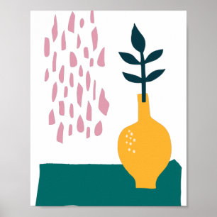 Abstract Botanical Shapes  Poster