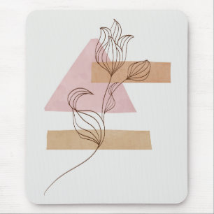 Abstract botanical wall art mouse mat