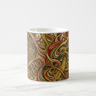 Abstract Brain Neuron Earth Ink Coffee Mug