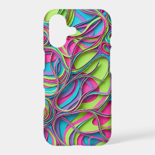 Abstract Brain Neuron Neon Vibrant iPhone Cases