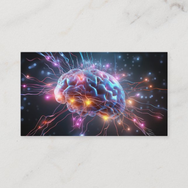 Abstract brain with neurons  enclosure card (Front)