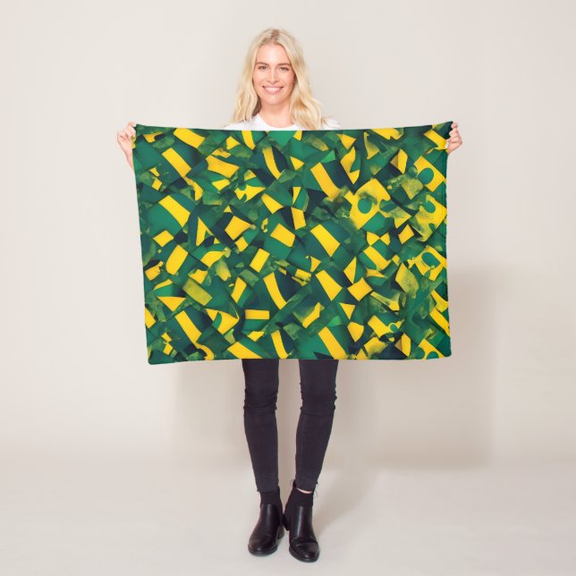 Abstract Brazilian pattern Fleece Blanket (In Situ)