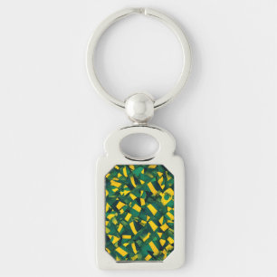 Abstract Brazilian pattern Key Ring