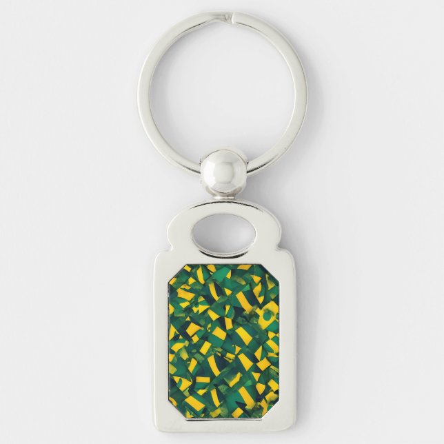 Abstract Brazilian pattern Key Ring (Front)