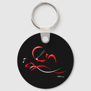 Abstract Breaststroke 12 Key Chain