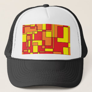 Abstract Brick Pattern Trucker Hat
