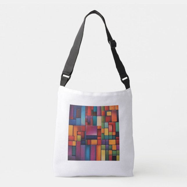 Abstract bricks  crossbody bag (Front)