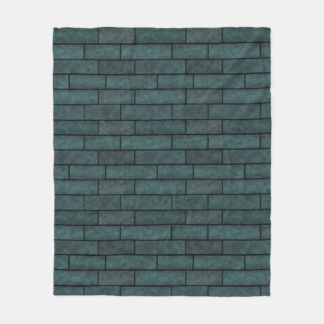 Abstract bricks wall stone ornamental print loft d fleece blanket (Front)