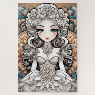 Abstract bride jigsaw puzzle
