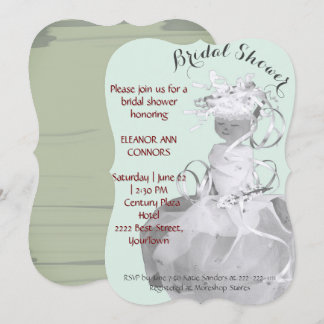 Abstract Bride Model dress Bridal Shower green