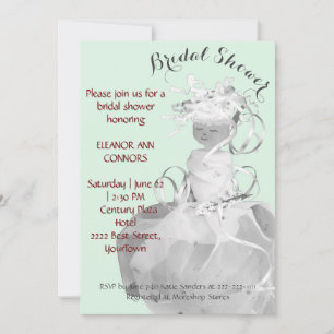 Abstract Bride Model dress Bridal Shower Invitation