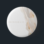 Abstract Bridesmaid Button<br><div class="desc">This timeless,  romantic design features a floral bouquet with soft colours and botanical accents. All aspects of this design can be edited (font,  text size,  or floral accents moved/removed) to fit your needs. Please contact me if you need help with this design</div>