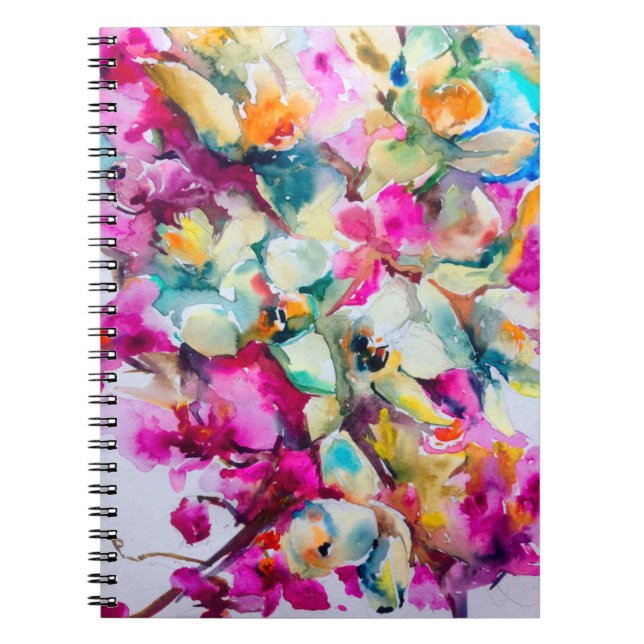 Abstract bright coloured decorative background. Fl Notebook (Front)