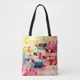 Abstract bright colourful watercolor background wi tote bag