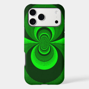 Abstract Bright Green Groovy kaleidoscope Pattern