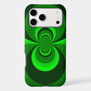Abstract Bright Green Groovy kaleidoscope Pattern