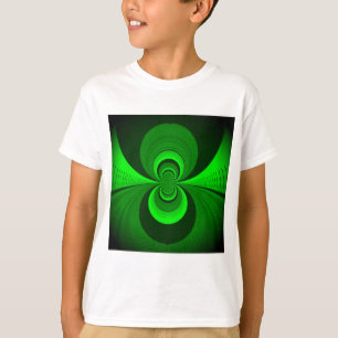 Abstract Bright Green Groovy Kaleidoscope Pattern T-Shirt