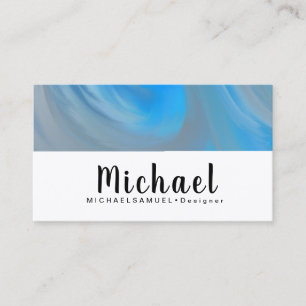 Abstract Bright Marble Wave Business Card