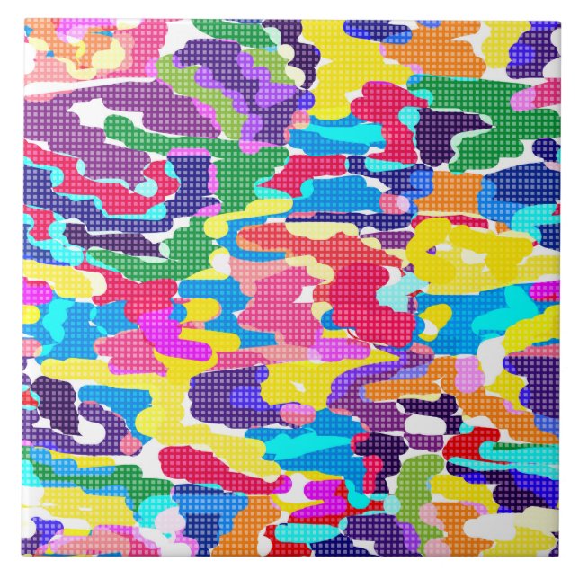 Abstract bright multicolored, abstract, bright, mu tile (Front)