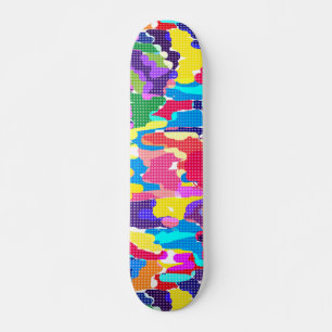 Abstract bright multicolored  skateboard