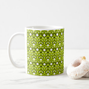 Abstract bright ornament plain neon green coffee mug
