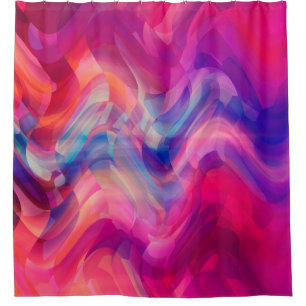 Abstract bright pink multicolored background. Eleg Shower Curtain