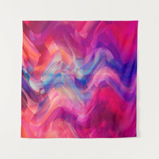 Abstract bright pink multicolored background. Eleg Tapestry (Front)