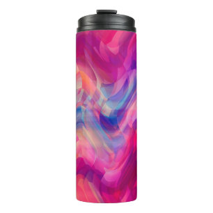 Abstract bright pink multicolored background. Eleg Thermal Tumbler