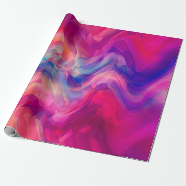 Abstract bright pink multicolored background. Eleg Wrapping Paper (Unrolled)