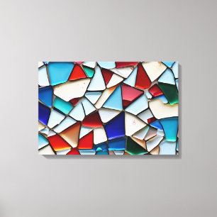 Abstract broken glass art canvas print