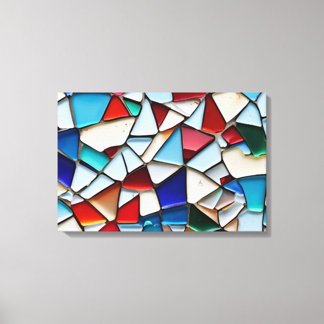 Abstract broken glass art canvas print (Front)