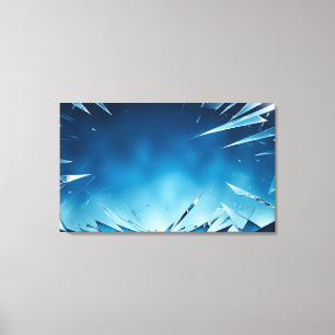 Abstract broken glass art canvas print
