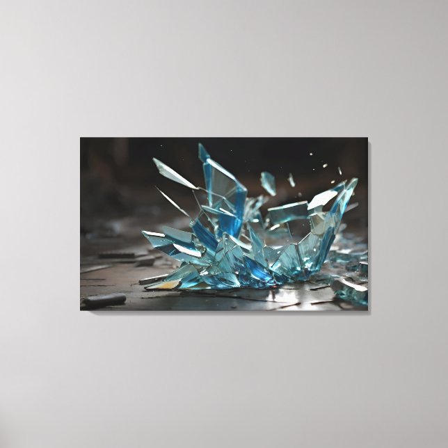 Abstract broken glass art canvas print (Front)