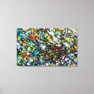 Abstract broken glass art canvas print